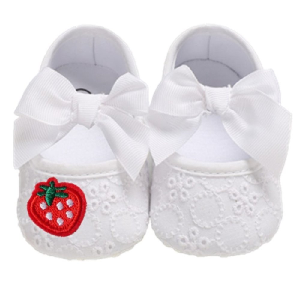 Strawberry Shortcake White Baby Girl Shoes Outfit Crib Shoes Birthday Berry